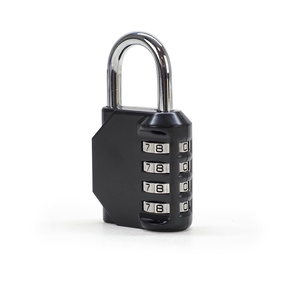 Code Padlock for Locker Cabinet, Trunk, Workshop Door, Shed, 4 Digit Combination Code, Reinforced Security