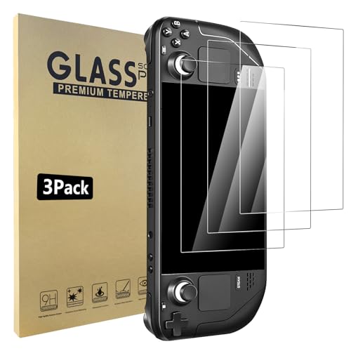 Bigqin [3 Piezas Pantalla de Protector Compatible Con Steam Deck 7', 2.5D Bubble Free/HD/Anti-Huella...