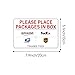 Please Leave Packages and Deliveries Here Sign，Self-Adhesive Weatherproof and Anti-fading Delivery Signs for Packages, Please Place Packages in Box for Home，Office，Shop，Box, Door（Small）