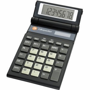 TA Taschenrechner L-819 Solar 8-stellig Batterie/Solar-Betrieb schwarz Cover