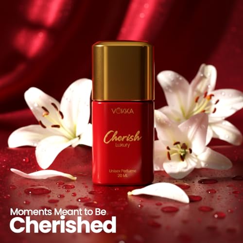 Image of Vokka Cherish Luxury Long Lasting Unisex Perfume 20ml | Eau de Parfum | Perfume for Man & Woman | Premium Fragrance Pocket Perfumes | Gifts for Him & Her | Lavender & Woody Mahogany Teakwood Notes
