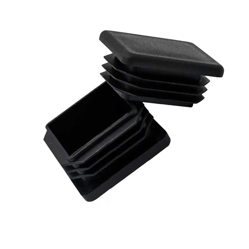 20Pcs Square Tube Plug Plastic,20x20mm,Ribbed Tube Anti-Slip Mat,Square Tube Caps,Square Inner Plugs,Insert Plugs Pipe for Chairs Desks Tables Beds