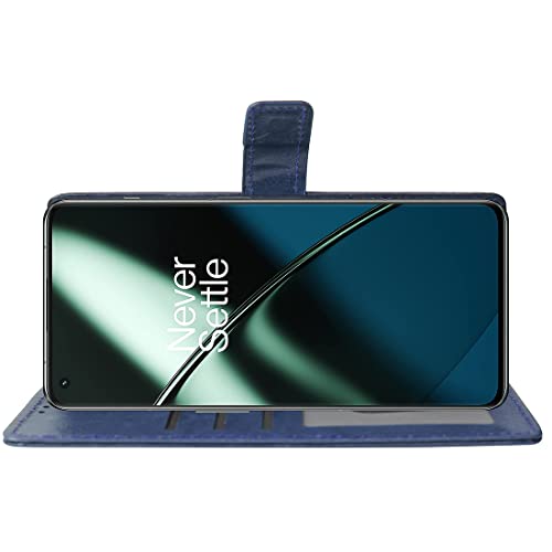 Image of Flip Cover Back Case for OnePlus 11 5G / 11R 5G | Premium Leather Finish | Inbuilt Pockets & Stand | Flip Cover Back Case for OnePlus 11 5G / 11R 5G (Blue)