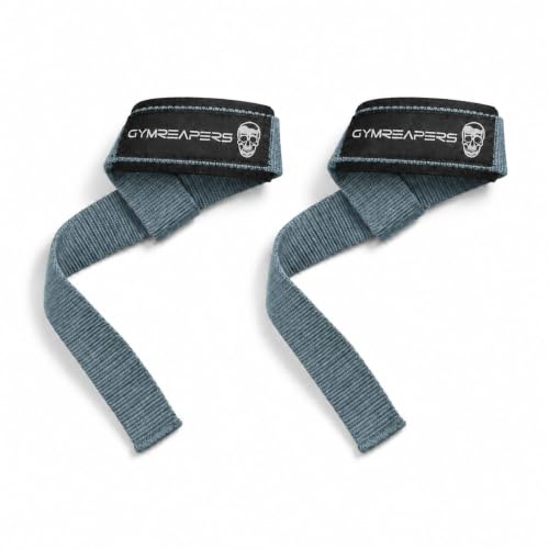 Image of Gymreapers Lifting Wrist Straps for Weightlifting, Bodybuilding, Powerlifting, Strength Training, & Deadlifts - Padded Neoprene with 18 inch Cotton