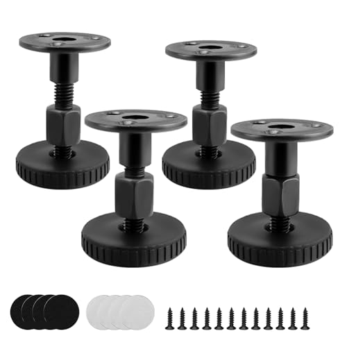 LNSYSNS 4 Piezas Patas Regulables, Regulables Patas Mesa Escritorio, 27-64mm Patas para Mesa, sin Perforación, con Almohadilla Antideslizante, para Mesas, Armarios y Otros Muebles