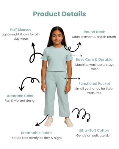 Image of Girls Premium Cotton Full Sleeves Printed Nightsuit Set | Collar Style Night Dress for Girls | Soft & Breathable Pajama Set | Trendy Kids Sleepwear & Nightwear