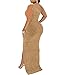 Champagne Gold Evening Gowns for Women Formal Elegant Sparkly One Shoulder Sleeveless High Split Dresses Sexy Party Club Prom Long Maxi Dress,11868-1 Champagne Gold_Medium