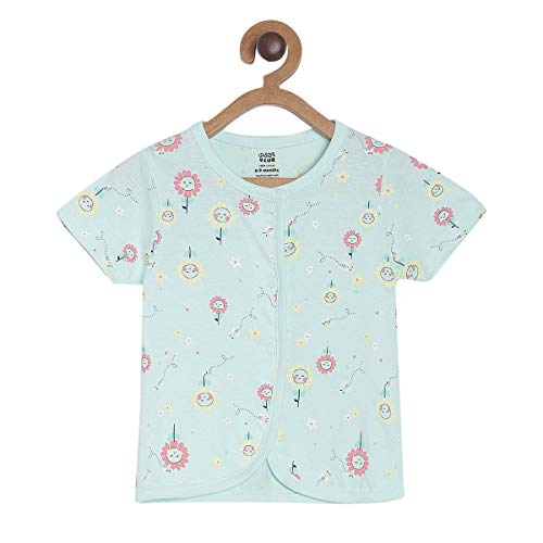Image of miniklub Baby Short Sleeve Knitted Cotton Front Open Vest, Pack of 3 (Multi Color)
