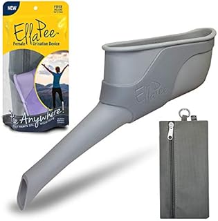 EllaPee Womens Urinal Funnel Female Urination Device for Women, Camping Accessories, Hiking, Outdoor Activities & More with Medical Grade Silicone (Reusable) So You Can Stand to Pee with Included Bag