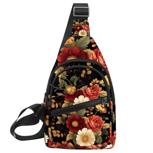Mochila cruzada floral perfecta para correr viajar y hacer senderismo con comodidad