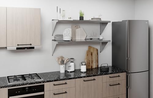 Image of AmGood 16 in. x 48 in. Stainless Steel Wall Shelf | NSF | Metal Shelving | Garage, Laundry, Storage, Utility Room | Restaurant, Commercial Kitchen