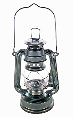 Silver Hurricane Kerosene Oil Lantern Emergency Hanging Light / Lamp - 8 Inches