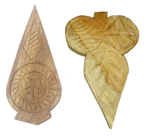 Image of Made in india Thekua Mould /Khajoor Mould (Thekua Sanecha) Pack of 2 Piece saacha Small Size and Big Size Combo Set for kichen use and puja kichen use.