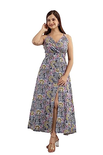 Image of DMP FASHION Women's Cottion Printed Classic Trendy Fashion Dress