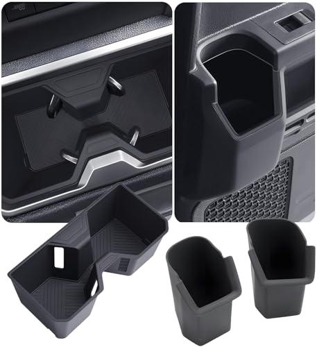 KATORN Cup Holder Inserts for Toyota 4Runner 2026 2025 6th Gen Interior Accessories Center Console Front & Rear Cup Holders Covers Protector for 2025-2026 4 Runner Black