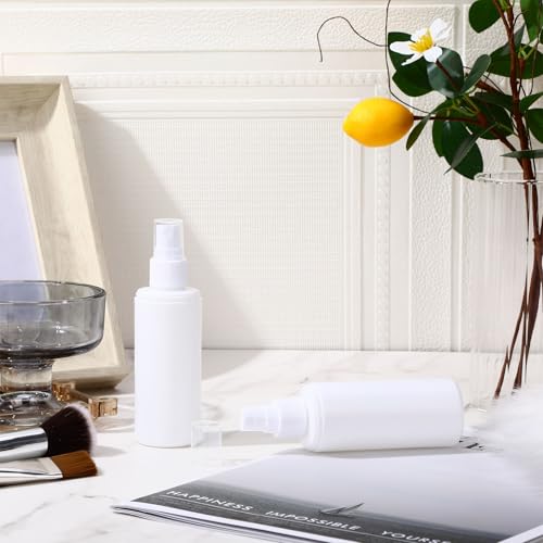 50 Pack 3.4 oz Plastic Spray Bottles Fine Mist Travel with Pump Spray Cap Double Cap Refillable and Reusable Empty Plastic Containers for Travel Cosmetic Essential Oils4