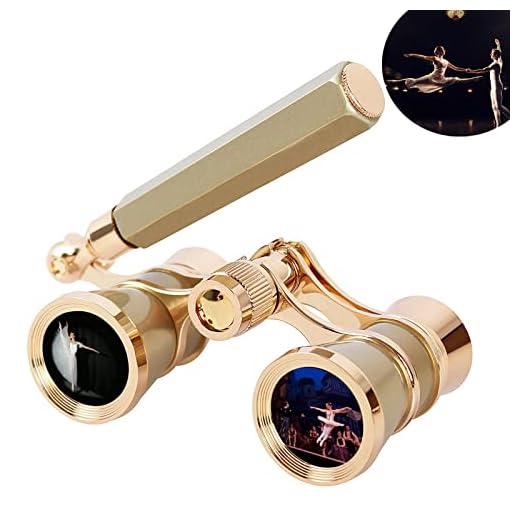 Opera Glasses Binoculars, Vintage Style Opera Glasses Binoculars with 3X Magnification and Crystal Clear Optics for a Spectacular Experience