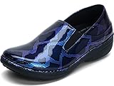 Spring Step Professional Women's Ferrara-Racer Slip-On Shoe Blue Patent US 7