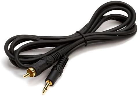 6フィート ブラック オーディオケーブル 3.5mm モノラルオス&rarr;RCAモノラルオスコネクタ