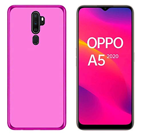 Todobarato24h Funda OPPO A5 2020 - A9 2020 (6.5) Rosa TPU Lisa Silicona Gel