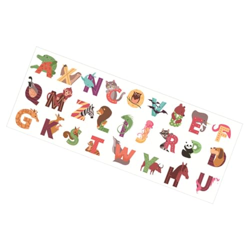 Vinilo decorativo de animales con 26 letras para habitación infantil