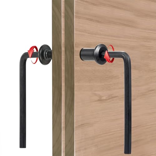 ORTAVA 20 Stück Verbindungsschrauben M5 x 16mm, Möbelschrauben, Hülsenmutter M5, Hülsenschrauben, Edelstahl A2 V2A, Schwarzes Oxid, Schrankverbinder mit Innensechskantschlüsseln