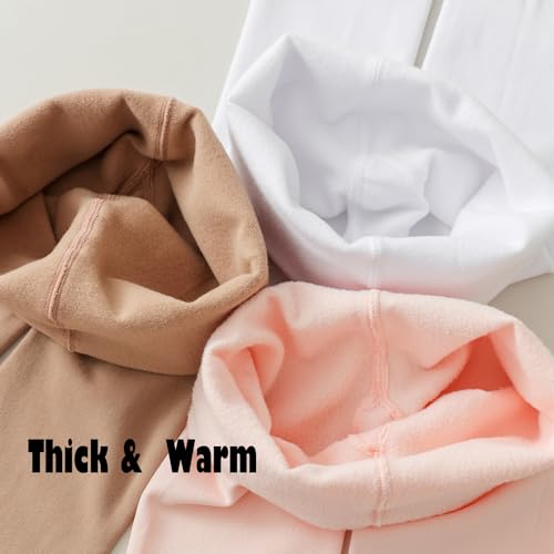 EPEIUS Fleece Lined Tights for Girls Winter Tights Toddler Ballet Tights Thick Warm Leggings 3-10 Years3