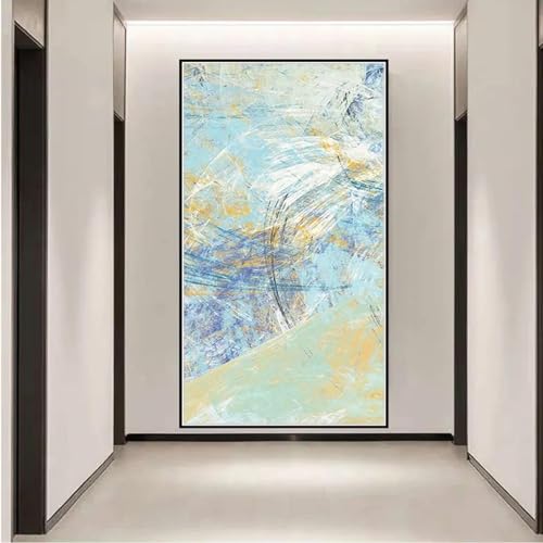 Peinture colorée abstraite nordique HYFBH 60x105cm tableau avec cadre