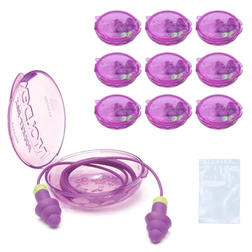 MOLDEX(モルデックス) ロケッツ Rockets 10ペア 6405 耳栓 紐付き コード付き 遮音 睡眠用 いびき 安眠グッズ 再利用可能 水で洗える ケース付き