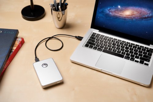 G-Technology G-DRIVE mobile 1TB Portable FireWire and USB 3.0 Drive for Time-Machine (Silver) (0G02391)