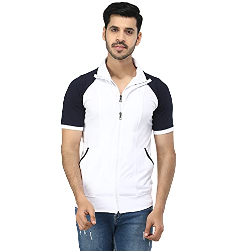 Black Collection Color Block Men Double Collared Neck T-Shirt