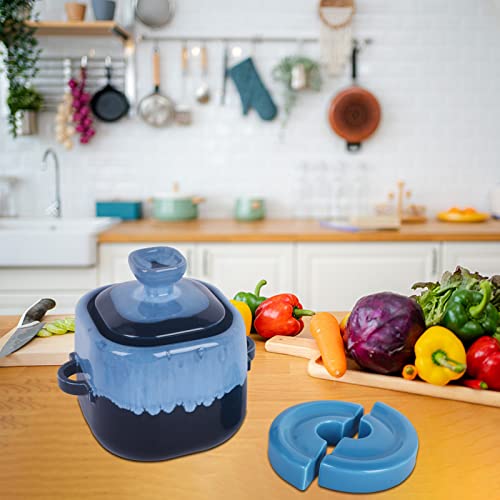 Vencer Wide Mouth Jar Split Fermentation Weight,Fermenting weights for Pickling & Fermentation Crock,Blue,VHF-018B