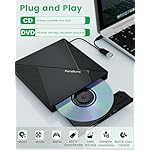 PeroBuno External CD DVD Drive, USB 3.0 Optical Disc Drive, 4 USB Ports and 2 TF/SD Card Slots, CD DVD Burner Writer Reader Player for Laptop MacBook iMac Desktop PC Windows 11/10/8/7/XP Linux Mac OS - Image 3
