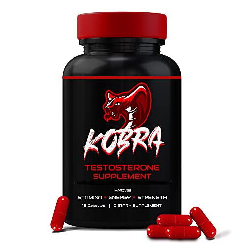 Kobra Labs Testosterone Supplement for Men with Korean Red Panax Ginseng – Increase Strength, Stamina, Power and Muscle Growth – 15 Ayurvedic Capsules Kobra Labs Testosterone Supplement for Men with Korean Red Panax Ginseng – Increase Strength, Stamina, Power and Muscle Growth – 15 Ayurvedic Capsules