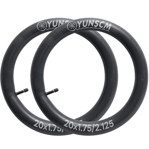 Cámara de Bicicleta YunSCM 20 pulgadas 20x1.75/2.125 Válvula Schrader Pack de 2 miniatura 3