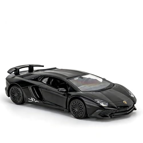 TGRCM-CZ 1/36 Scale Lamborghini Aventador LP770-4 Casting Car Model, Zinc Alloy Toy Car for Kids, Pull Back Vehicles Toy Car for Toddlers Kids Boys Girls Gift (Black)