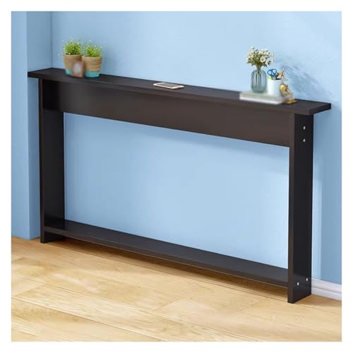 Estante de sofá de madera maciza, mesa consola estrecha para rellenar huecos, soporta hasta 110 libras, adecuado para zócalos, 59.1 pulgadas de largo x 7.9 pulgadas de ancho x 25.6 pulgadas de alto