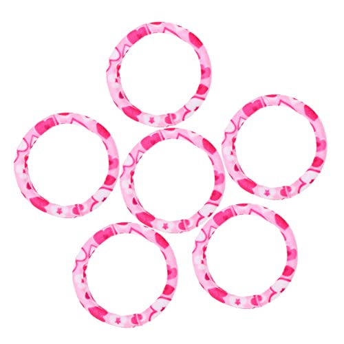 Girls Hair Band 6 pcs printed hair tie elastic hair bands heart decor elastic hair ties girls hair band towel scrunchies women hair rope elastic cute hair ties Hair ring