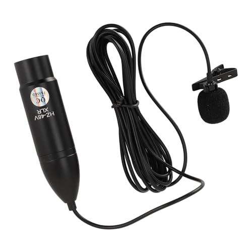 Lavalier Lapel Microphone, Intelligent Noise Reduction, High Definition Sound, Aluminum Alloy, With 3 Pin XLR Interface, 48V Power Supply, For Various Scenarios