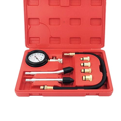 WOFASHPURET Cylinder Pressure Gauge 0-300psi Leak Detector Automotive Set Car Motorcycle Compression Testing Tool