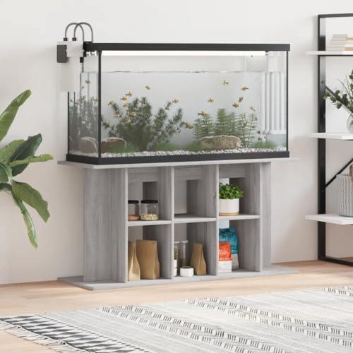 Vopese Aquariumständer Aquarium Unterschrank Aquarienunterschrank Aquarium Tisch Möbel Terrarium Schrank Aquarien Schrank Betongrau 120x40x60 cm Holzwerkstoff