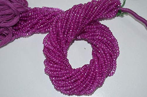 Quartz rose fuchsia 3mm pour fabriquer un collier d'été bohème chic coloré