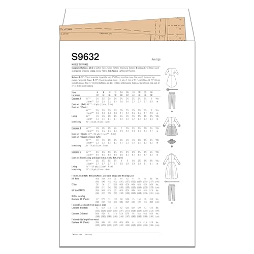 Simplicity SS9632H5 Misses Costume H5 (6-8-10-12-14), Multicolor, Sizes 6-8-10-12-14 - Image 3