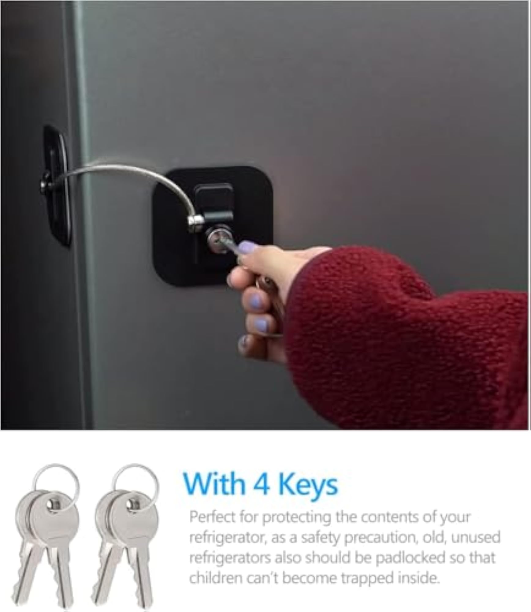 Heavy Duty Adhesive Cable Lock for Security