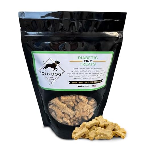 Old Dog Cookie Company Tiny Diabetic Dog Treats | All Natural, 2 Calorie, Vet Approved Pet Snacks | Top Treat for Dogs | Healthy Chews for Large, Medium & Small Breeds | 8 oz