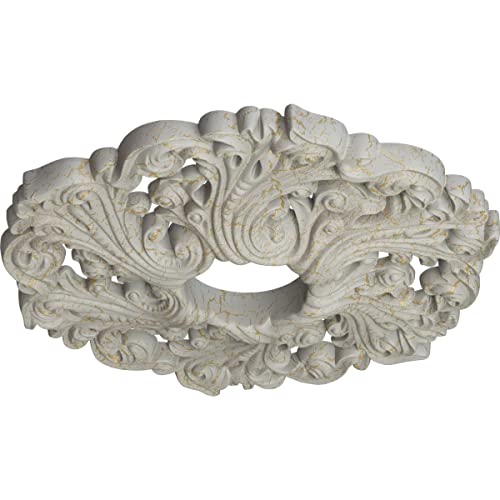 Image of Ekena Millwork CM19ORPCC Orrington Ceiling Medallion, Pot of Cream Crackle