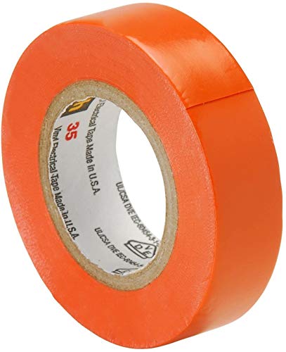 3M 35 Scotch Vinyl Electrical Color Coding Tape Orange 1/2