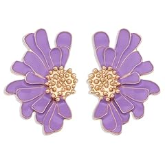 Purple Flower Earring