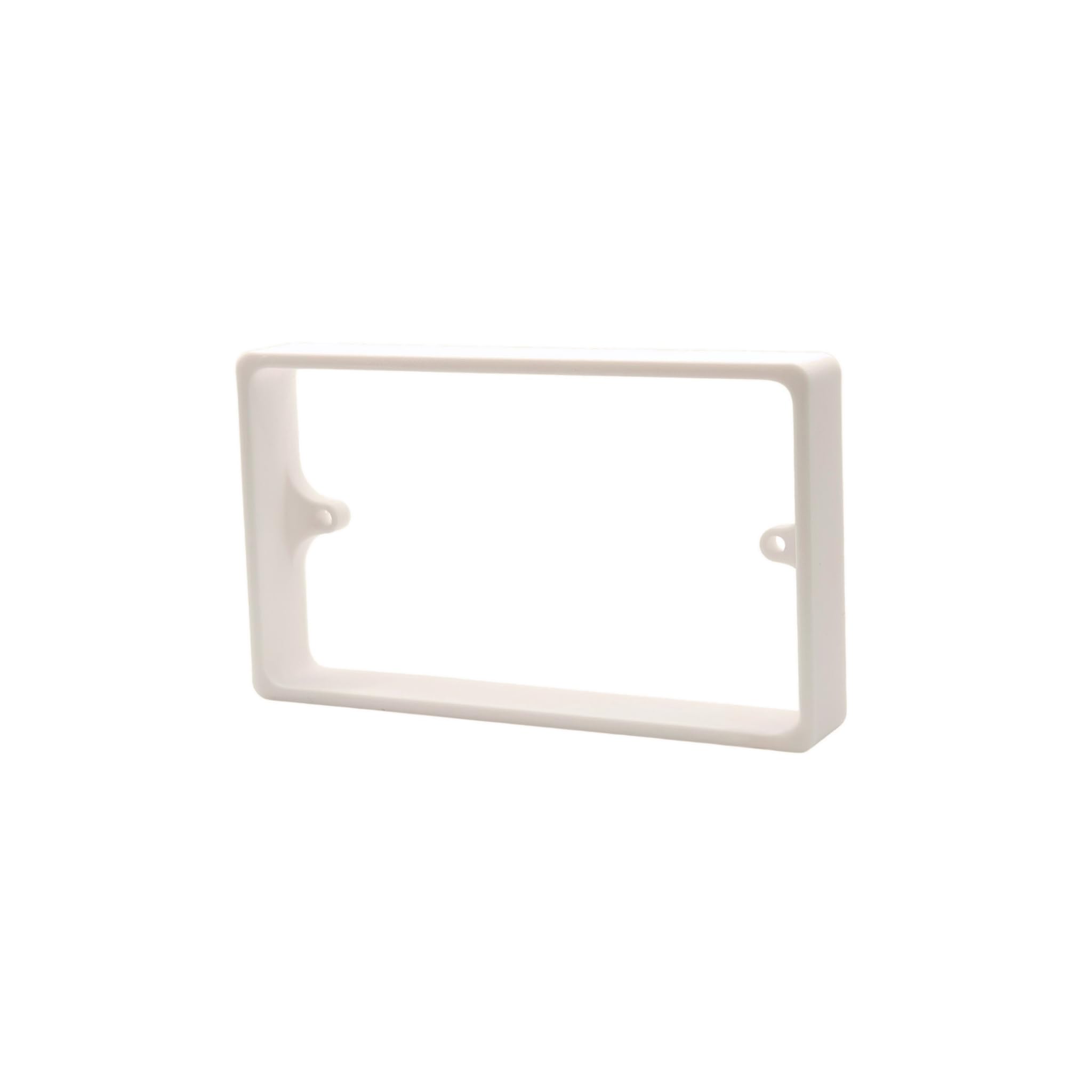 Alchemy Collectives Ivory Double Socket Spacer 20Mm - 2 Gang Back Box Extender, Uk Made