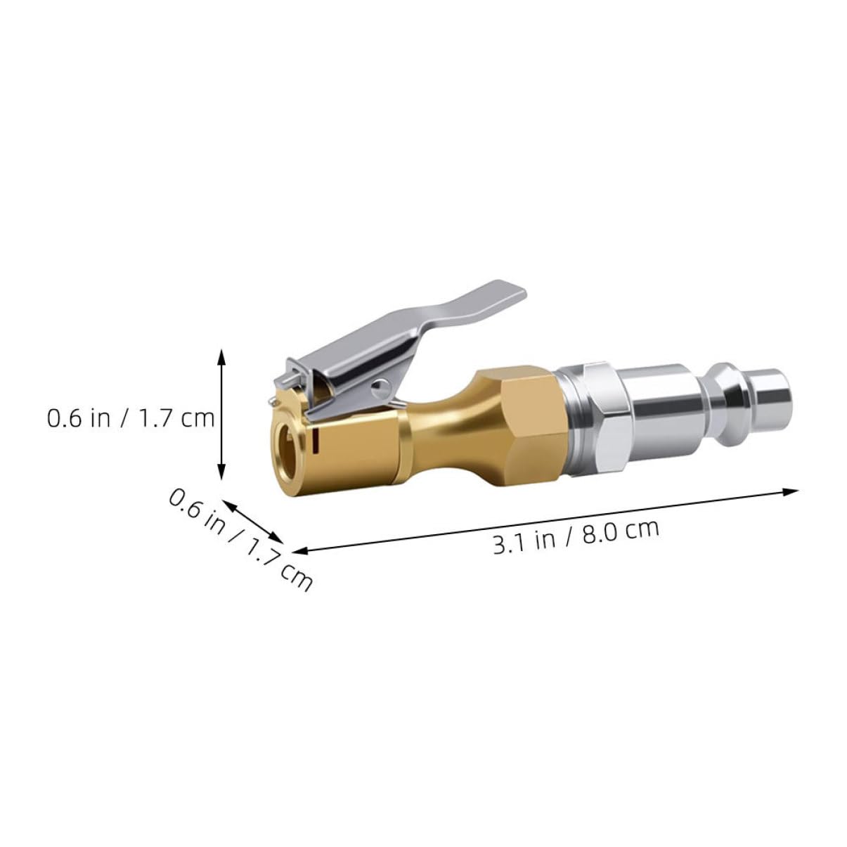 MUCKLILY 4pcs Heavy Duty Locking Tire Air Chuck with Clip Quick Connect Inflator Adapter for Car Tires Portable Inflator Nozzle for Air Compressor Accessories